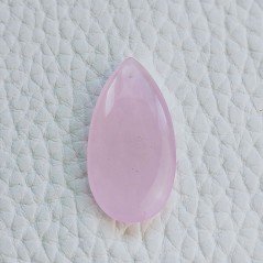 Calcedonia Rosa Taglio Goccia Liscia A Mano Forato 27X14X4mm 13,00 Carati 1pz