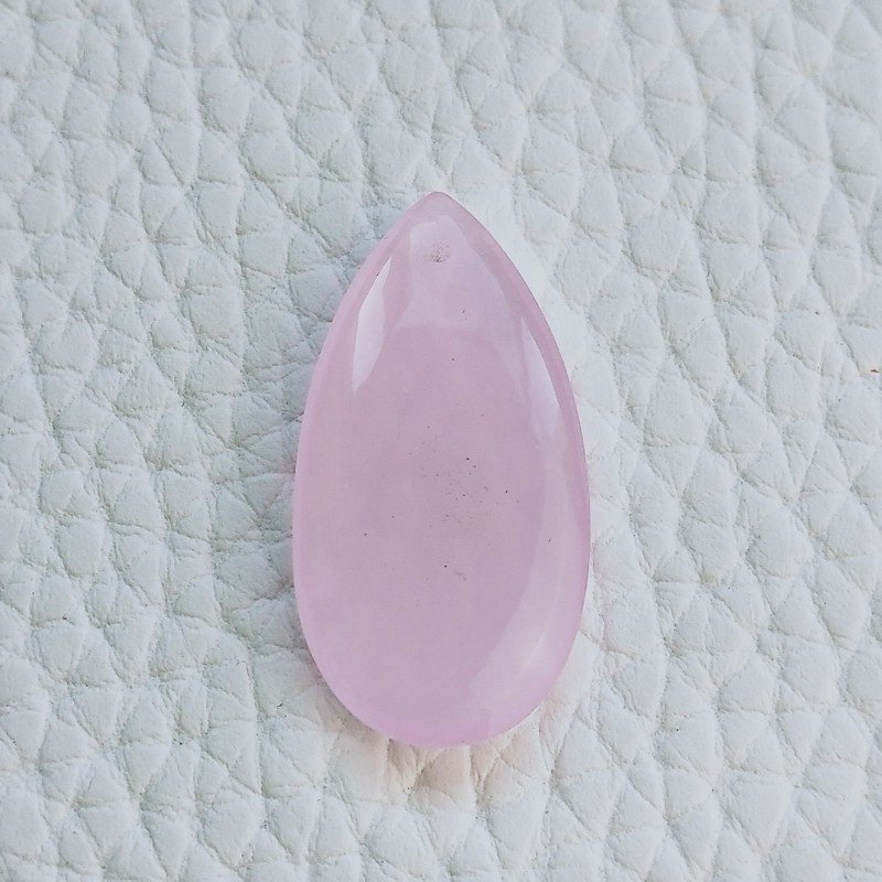 Calcedonia Rosa Taglio Goccia Liscia A Mano Forato 27X14X4mm 13,00 Carati 1pz
