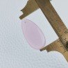 Calcedonia Rosa Taglio Goccia Liscia A Mano Forato 27X14X4mm 13,00 Carati 1pz