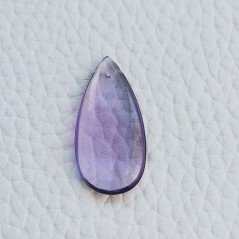 Ametista Rosa Di Francia Taglio Goccia Liscia A Mano Forato 27X14X4mm 11,80 Carati 1pz