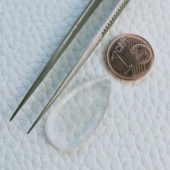 Quarzo Rosa Taglio Goccia Liscia A Mano Forato 27X14X4mm 13,55 Carati 1pz