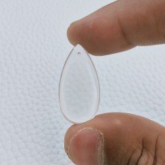 Quarzo Rosa Taglio Goccia Liscia A Mano Forato 27X14X4mm 13,55 Carati 1pz