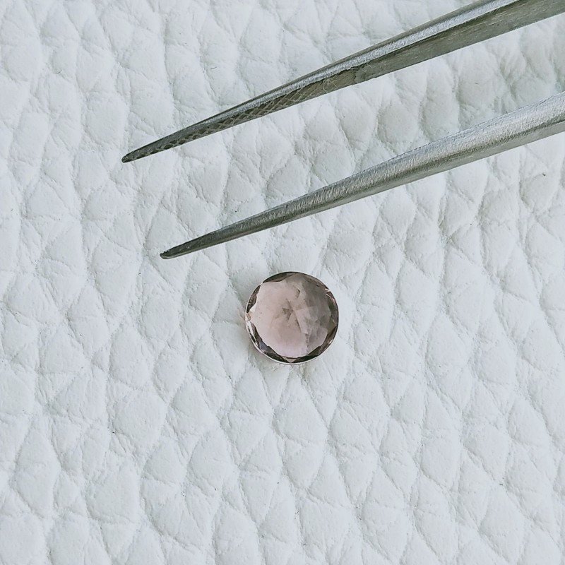 Rodolite Idrotermale Taglio Tondo Sfaccetata A Mano Gemme Sciolte 5mm 0,65 Carati 1pz