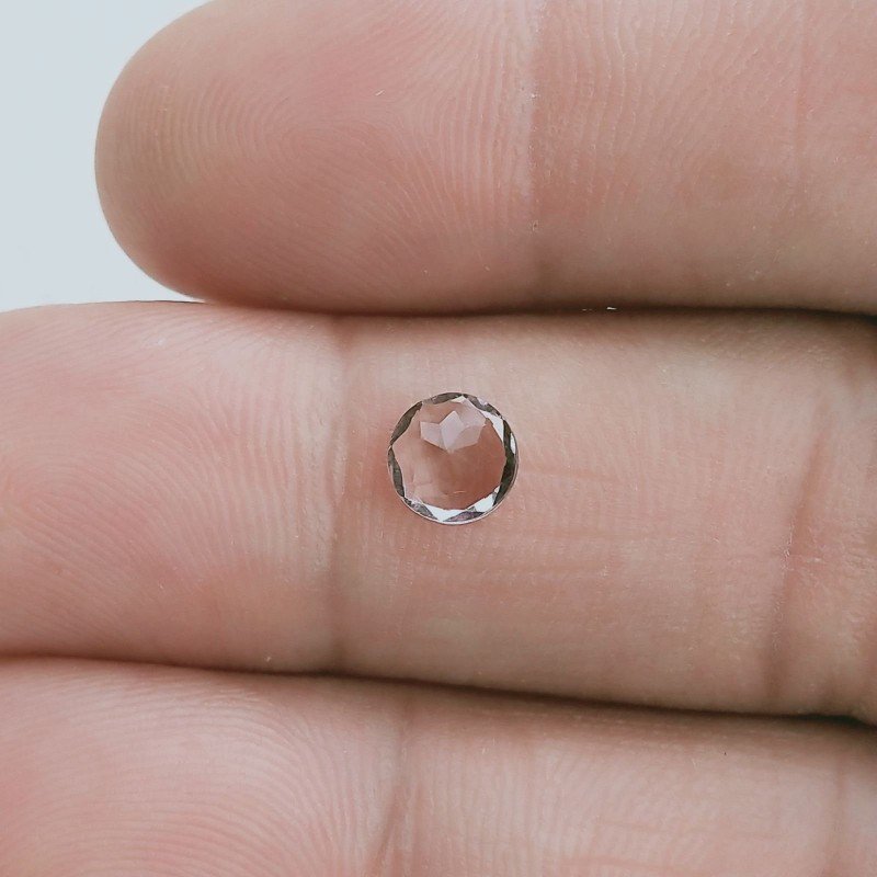 Rodolite Idrotermale Taglio Tondo Sfaccetata A Mano Gemme Sciolte 5mm 0,65 Carati 1pz