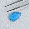 Topazio Azzurro Idrotermale Taglio Goccia Sfaccetata A Mano Gemme Sciolte 16X10X3mm 3,40 Carati 1pz