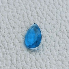 Topazio Azzurro Idrotermale Taglio Goccia Sfaccetata A Mano Gemme Sciolte 16X10X3mm 3,40 Carati 1pz