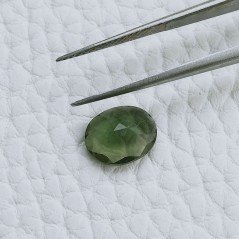 Tormalina Verde Idrotermale Taglio Ovale Sfaccetata A Mano Gemme Sciolte 9X7X3mm 1,95 Carati 1pz