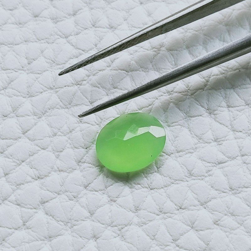 Calcedonio Taglio Ovale Sfaccetata A Mano Gemme Sciolte 9X7X3mm 1,65 Carati 1pz