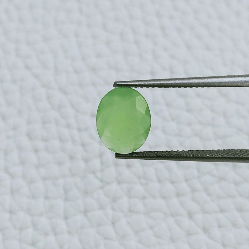 Calcedonio Taglio Ovale Sfaccetata A Mano Gemme Sciolte 9X7X3mm 1,65 Carati 1pz