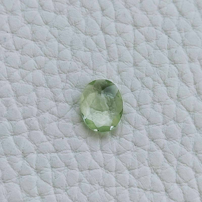 Ametista Verde Taglio Ovale Sfaccetata A Mano Gemme Sciolte 9X7X3mm 1,90 Carati 1pz