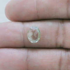 Ametista Verde Taglio Ovale Sfaccetata A Mano Gemme Sciolte 9X7X3mm 1,90 Carati 1pz