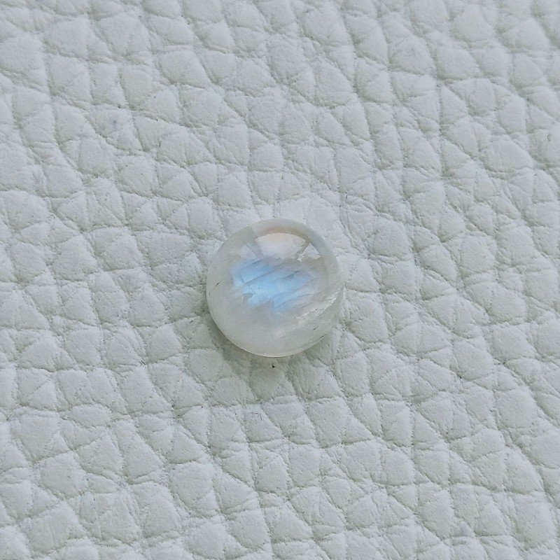 Labradorite Bianca Taglio Tondo Liscio Cabuchon A Mano 10mm 4,50 Carati 1pz