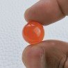 Corniola Taglio Tondo Liscio Cabuchon A Mano 14mm 11,20 Carati 1pz