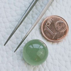 Cabochon di Acquamarina Tondo, Liscio, 14 mm, 13,70 ct, Fatto a Mano Cabochon di Acquamarina Tondo, Liscio, 14 mm, 13,70 ct, Fatto a Mano