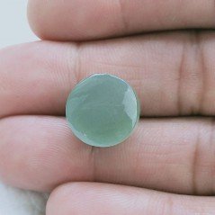 Cabochon di Acquamarina Tondo, Liscio, 14 mm, 13,70 ct, Fatto a Mano Cabochon di Acquamarina Tondo, Liscio, 14 mm, 13,70 ct, Fatto a Mano
