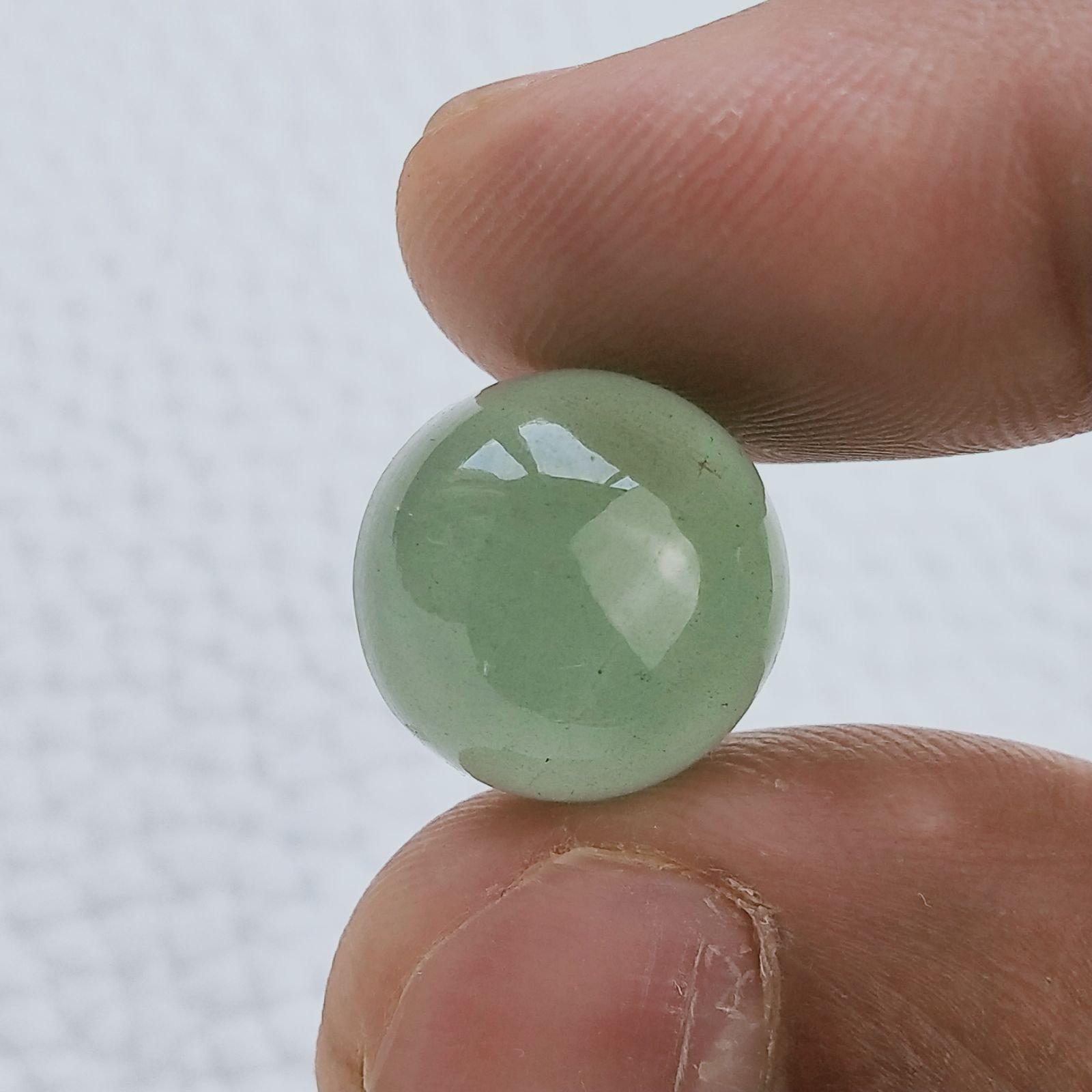 Acquamarina Taglio Tondo Liscio Cabuchon A Mano 14mm 13,70 Carati 1pz