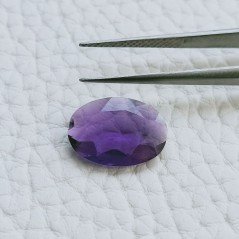 Ametista Africana Idrotermale Taglio Ovale Sfaccetata A Mano Gemme Sciolte 13X9X3mm 3,45 Carati 1pz