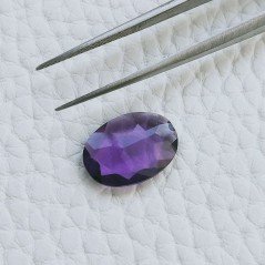 Ametista Africana Idrotermale Taglio Ovale Sfaccetata A Mano Gemme Sciolte 13X9X3mm 3,45 Carati 1pz