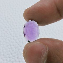 Ametista Africana Idrotermale Taglio Ovale Sfaccetata A Mano Gemme Sciolte 13X9X3mm 3,45 Carati 1pz