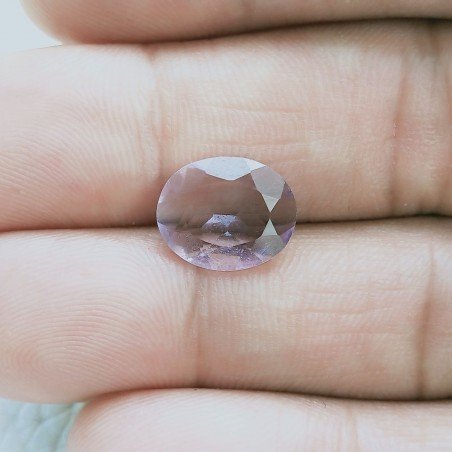 Ametista Rosa Di Francia Idrotermale Taglio Ovale Sfaccetata A Mano Gemme Sciolte 11X9X3mm 2,70 Carati 1pz