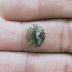 Tormalina Verde Idrotermale Taglio Ovale Sfaccetata A Mano Gemme Sciolte 11X9X3mm 2,60 Carati 1pz