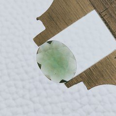 Tormalina Verde Idrotermale Taglio Ovale Sfaccetata A Mano Gemme Sciolte 11X9X3mm 2,60 Carati 1pz