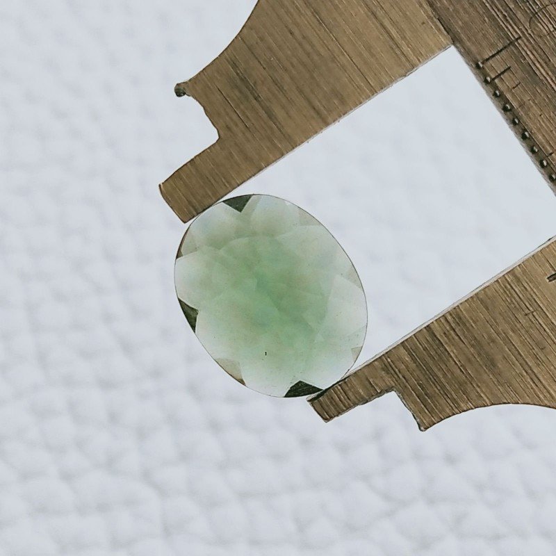 Tormalina Verde Idrotermale Taglio Ovale Sfaccetata A Mano Gemme Sciolte 11X9X3mm 2,60 Carati 1pz