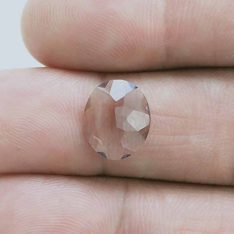 Rodolite Idrotermale Taglio Ovale Sfaccetata A Mano Gemme Sciolte 11X9X3mm 2,60 Carati 1pz