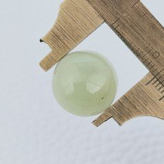 Cabochon di Acquamarina Tondo, 15x9 mm, 15,55 ct, Fatto a Mano