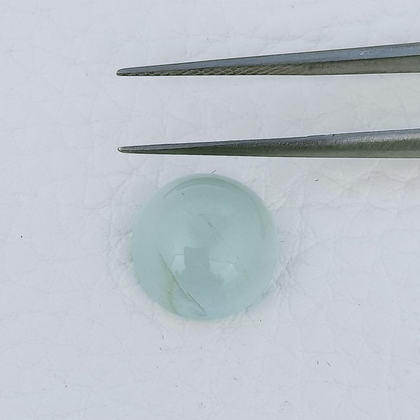 Acquamarina Forma Tondo Cabochon Fatto A Mano 12X7mm 7,20 Carati 1pz