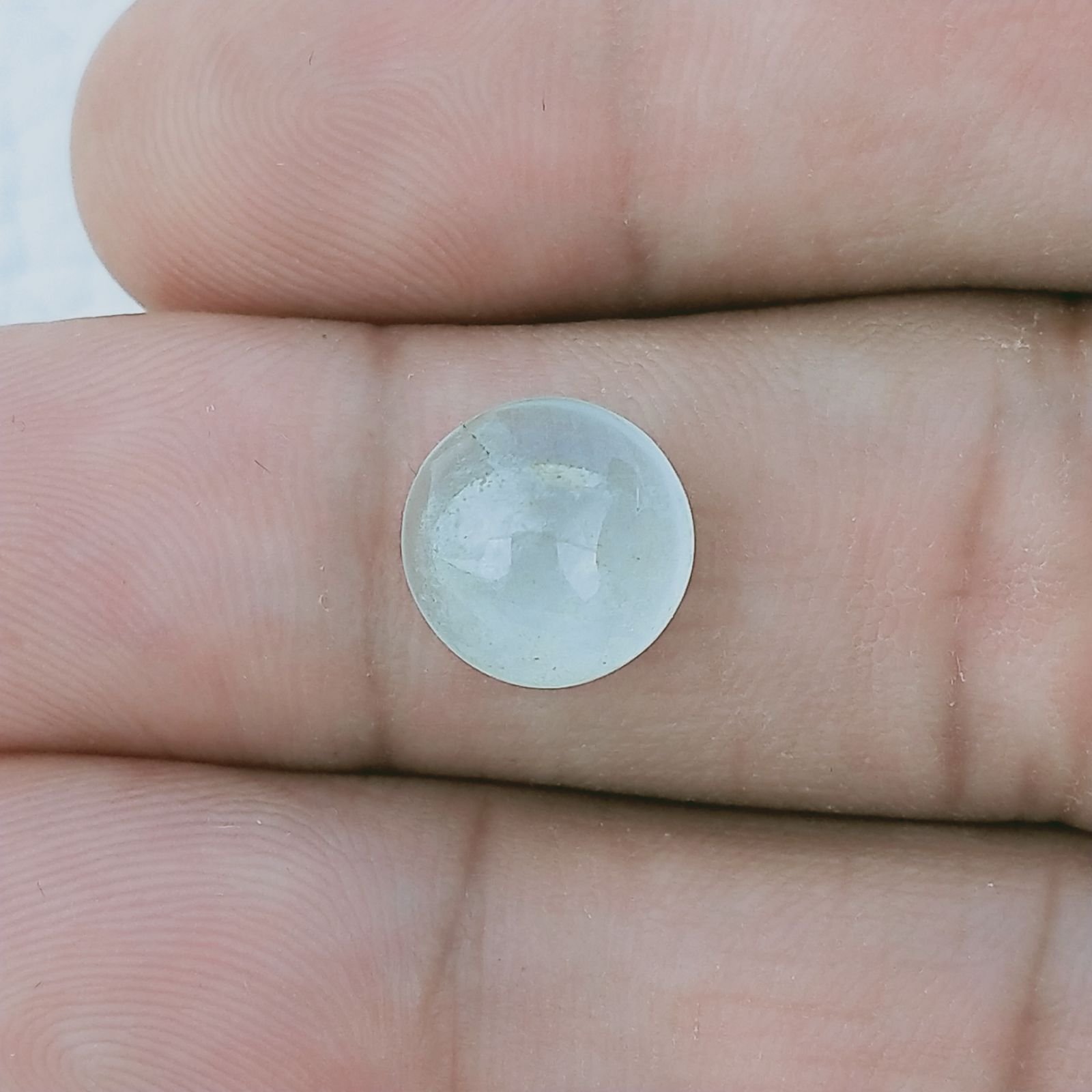 Acquamarina Forma Tondo Cabochon Fatto A Mano 10X6mm 4,25 Carati 1pz