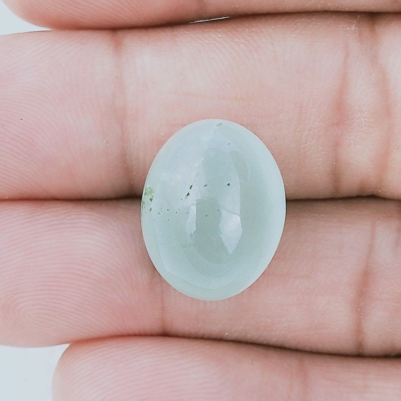Acquamarina Forma Ovale Cabochon Fatto A Mano 17X13X10mm 15,25 Carati 1pz