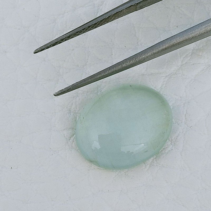 Acquamarina Forma Ovale Cabochon Fatto A Mano 13X11X6mm 6,85 Carati 1pz
