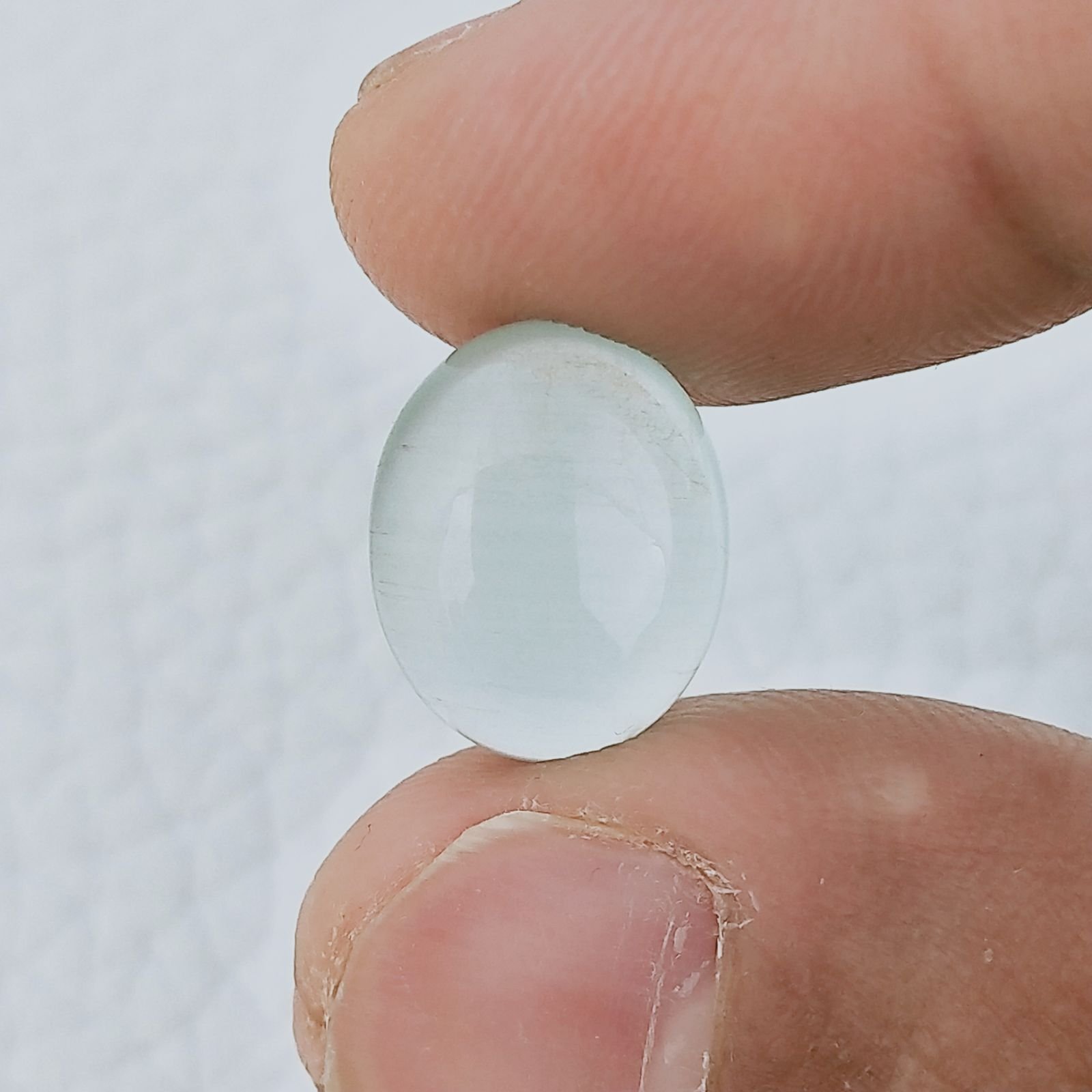 Acquamarina Forma Ovale Cabochon Fatto A Mano 13X11X6mm 6,85 Carati 1pz