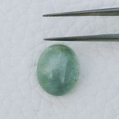 Cabochon di Acquamarina Ovale, 13x11x7 mm, 8,70 ct, Fatto a Mano Cabochon di Acquamarina Ovale, 13x11x7 mm, 8,70 ct, Fatto a Mano