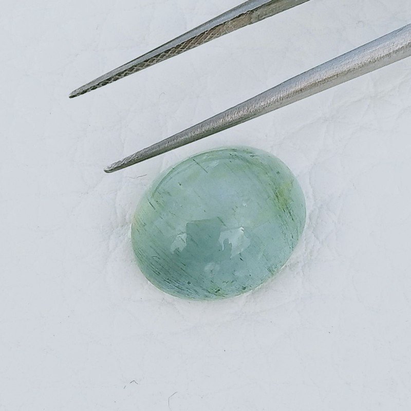 Acquamarina Forma Ovale Cabochon Fatto A Mano 13X11X7mm 8,70 Carati 1pz