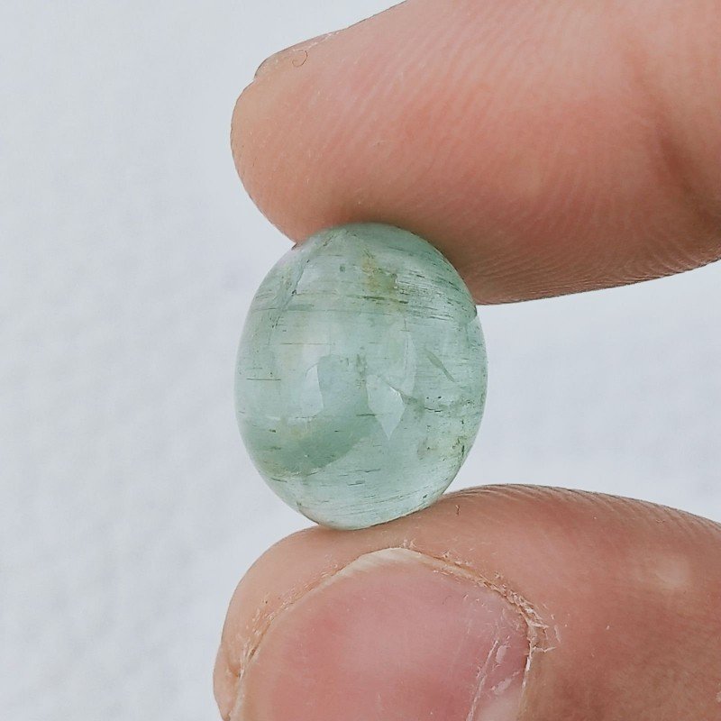 Acquamarina Forma Ovale Cabochon Fatto A Mano 13X11X7mm 8,70 Carati 1pz Acquamarina Forma Ovale Cabochon Fatto A Mano 13X11X7mm 8,70 Carati 1pz