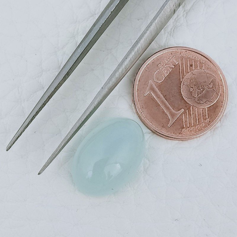 Acquamarina Forma Ovale Cabochon Fatto A Mano 14X10X6mm 7,25 Carati 1pz