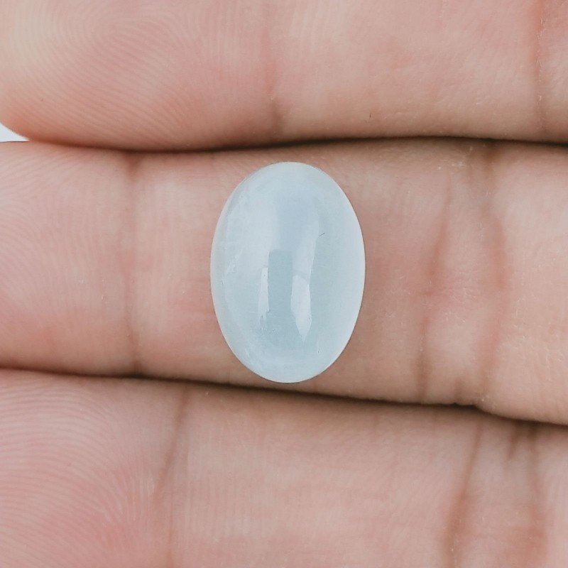 Acquamarina Forma Ovale Cabochon Fatto A Mano 14X10X6mm 7,25 Carati 1pz