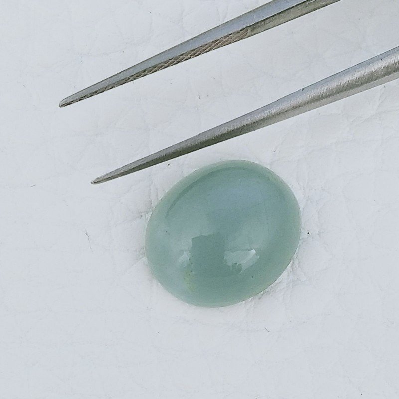 Acquamarina Forma Ovale Cabochon Fatto A Mano 12X10X5mm 5,45 Carati 1pz