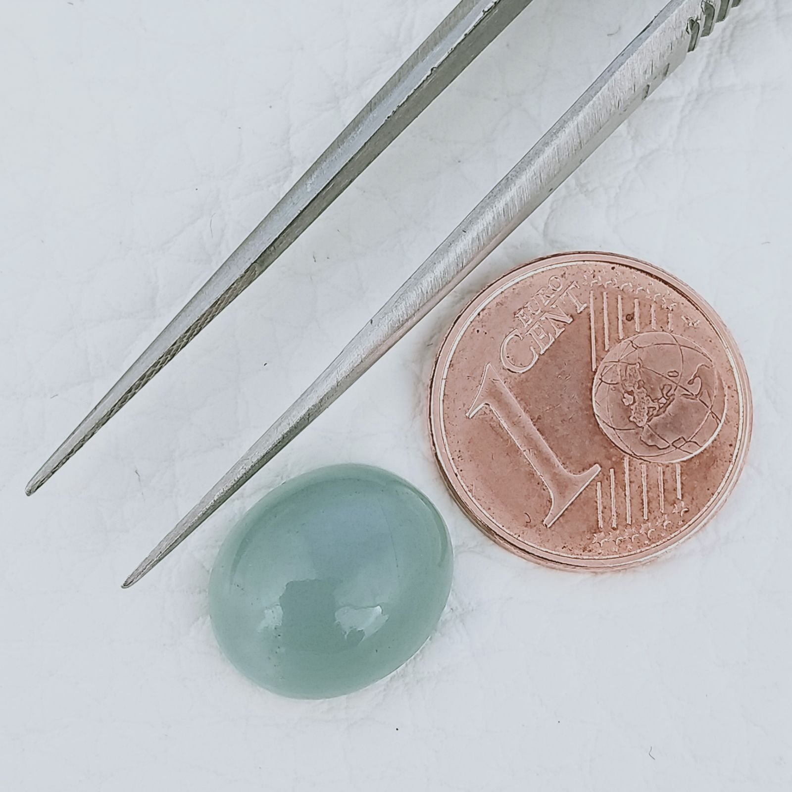 Acquamarina Forma Ovale Cabochon Fatto A Mano 12X10X5mm 5,45 Carati 1pz