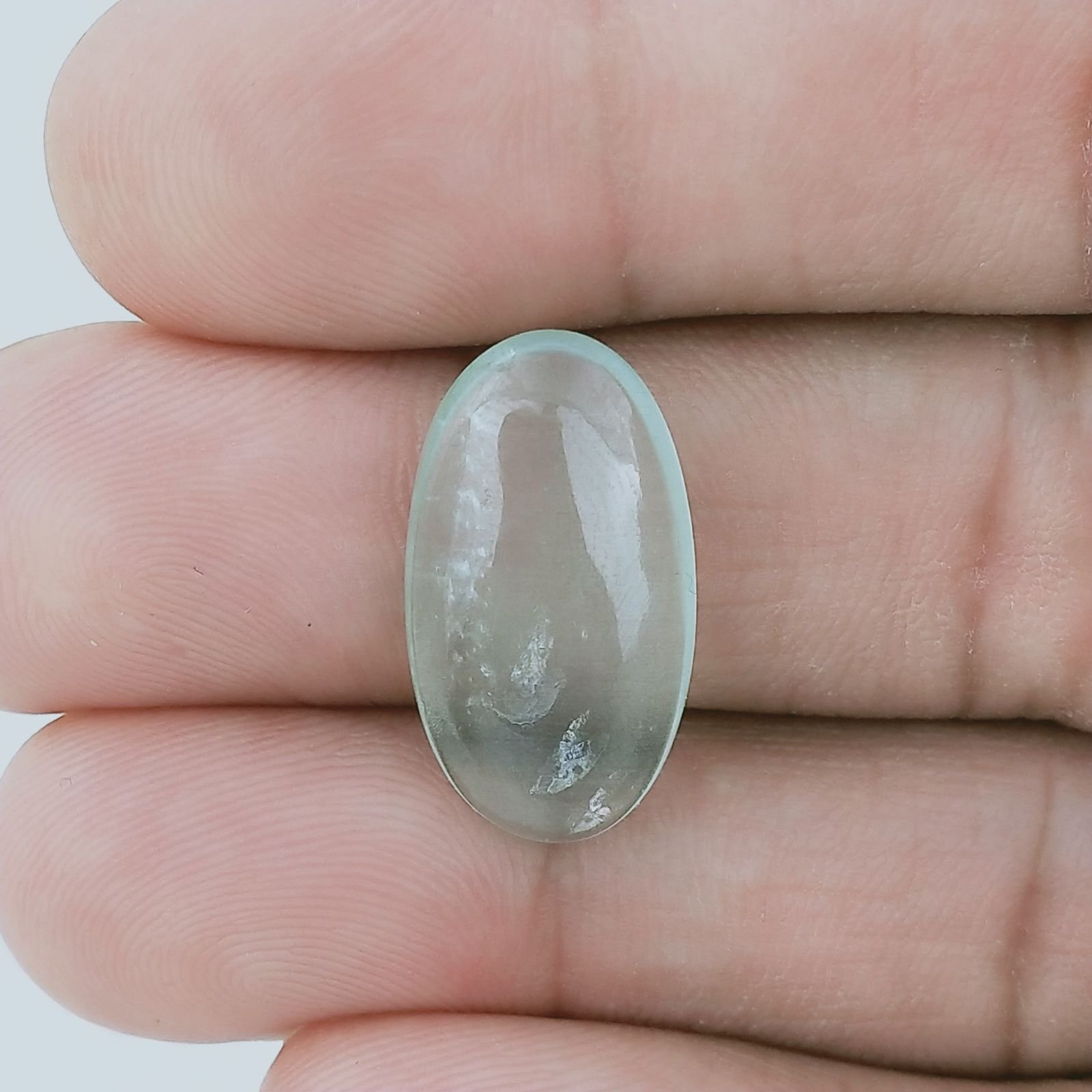 Acquamarina Forma Ovale Cabochon Fatto A Mano 21X11X4mm 8,95 Carati 1pz