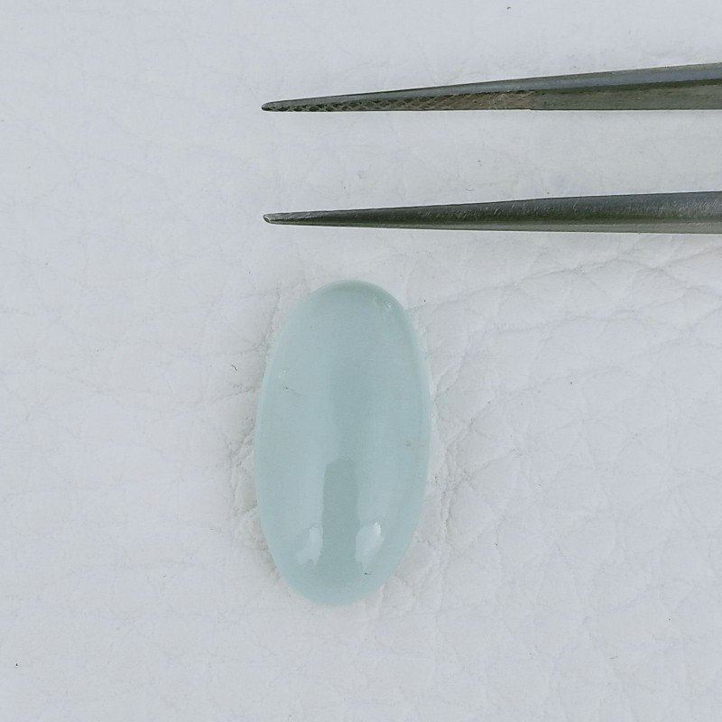 Acquamarina Forma Ovale Cabochon Fatto A Mano 18X9X5mm 7,45 Carati 1pz