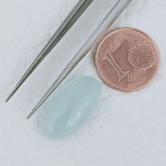 Acquamarina Forma Ovale Cabochon Fatto A Mano 18X9X5mm 7,45 Carati 1pz