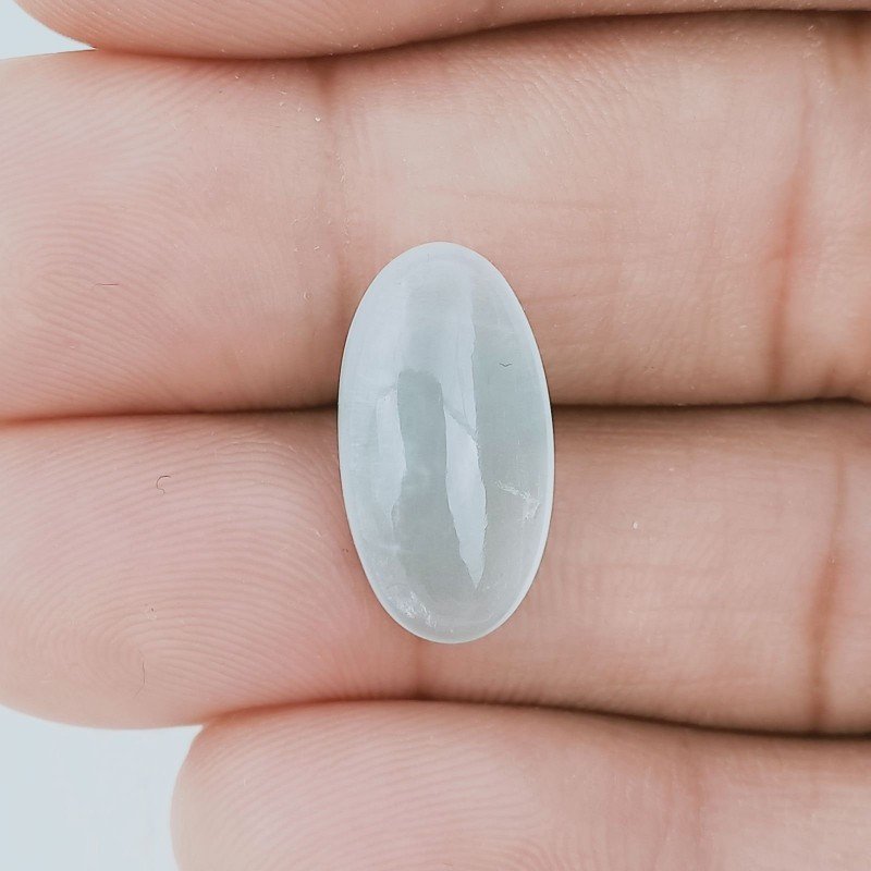 Acquamarina Forma Ovale Cabochon Fatto A Mano 18X9X5mm 7,45 Carati 1pz