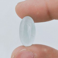 Acquamarina Forma Ovale Cabochon Fatto A Mano 18X9X5mm 7,45 Carati 1pz