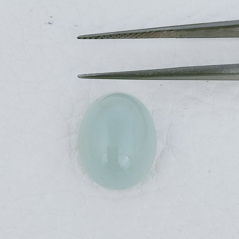 Acquamarina Forma Ovale Cabochon Fatto A Mano 15X12X7mm 8,95 Carati 1pz