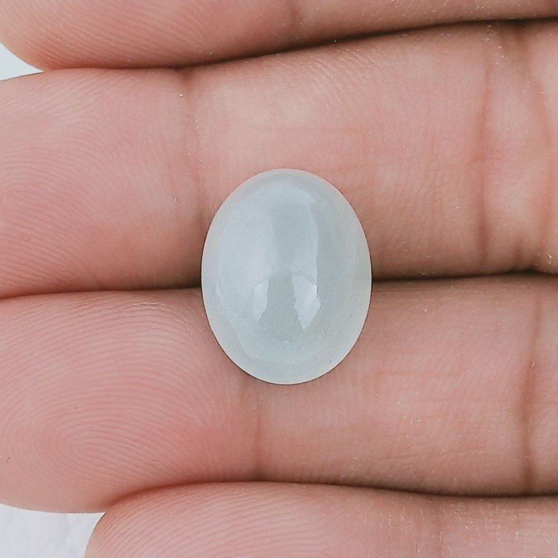Acquamarina Forma Ovale Cabochon Fatto A Mano 15X12X7mm 8,95 Carati 1pz