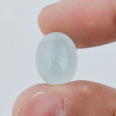 Acquamarina Forma Ovale Cabochon Fatto A Mano 15X12X7mm 8,95 Carati 1pz