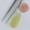 Quarzo Oro Verde Forma Goccia Incisa Moghul Fatto A Mano 26X14X10mm 24,45 Carati 1pz
